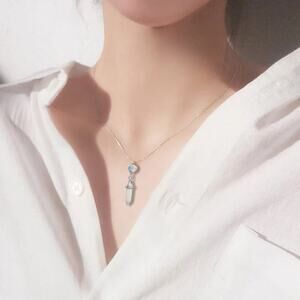 NWT Opal Hexagonal Pendant Stainless Steel - 68